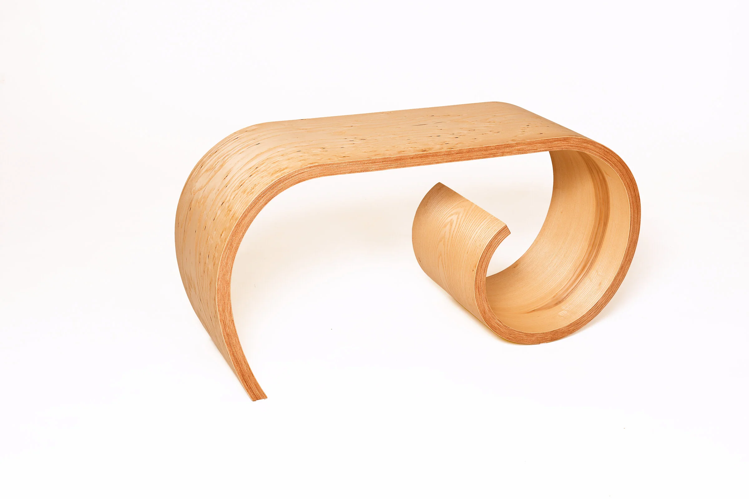 Small Toboggan Bench in Bird's Eye Ash