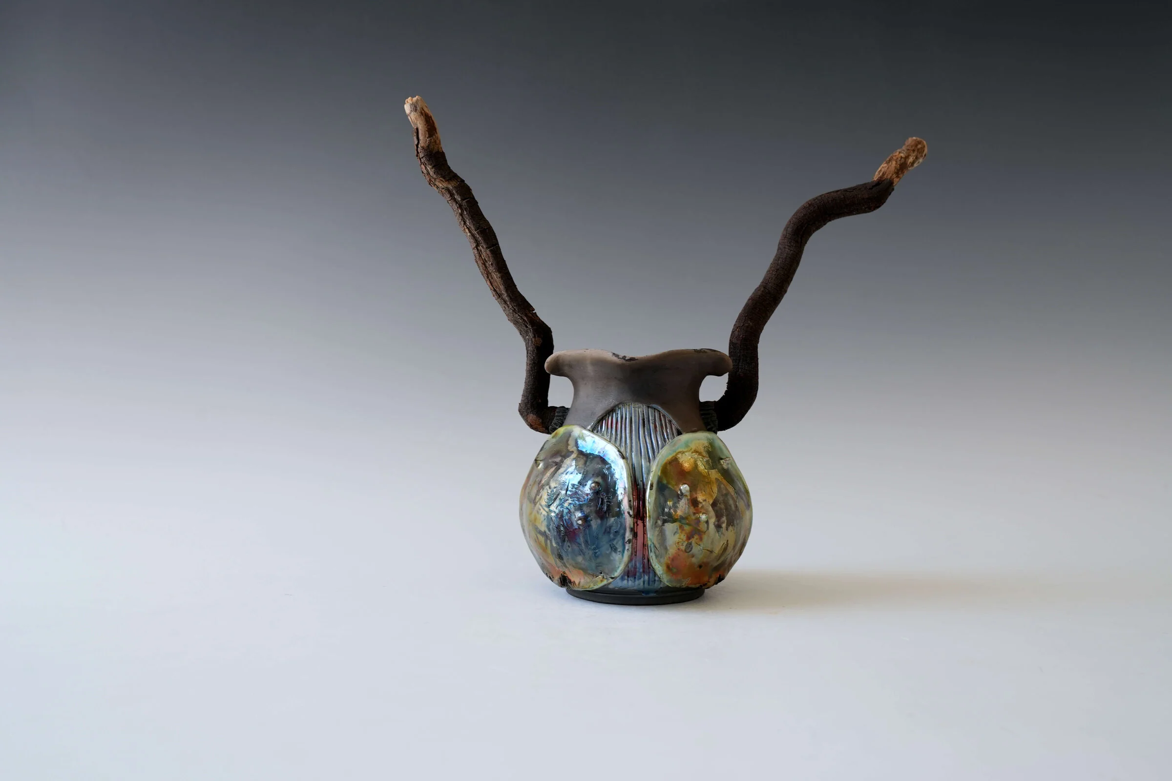 Smoked Shell Magic Forest Porcelain Vessel - Image 2