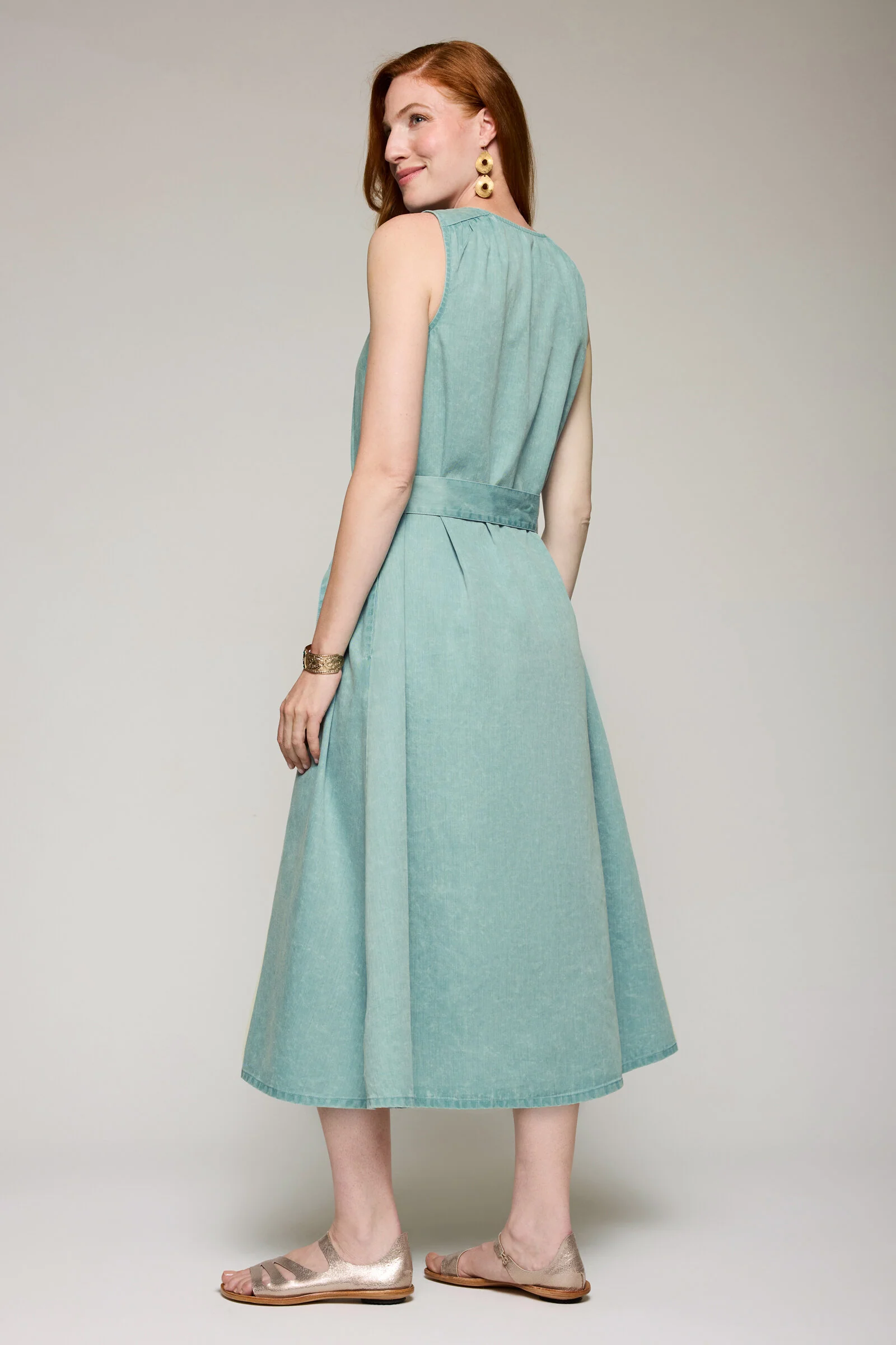 Soft Washed Tencel Lucian Belted Dress - Image 2
