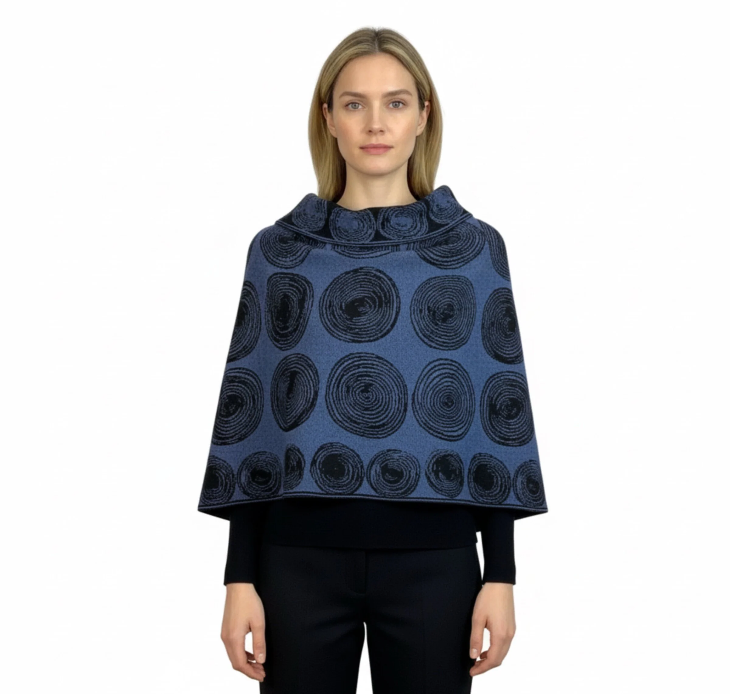 Spiral Reversible Cotton Knit Wrap/Shawl - Image 11