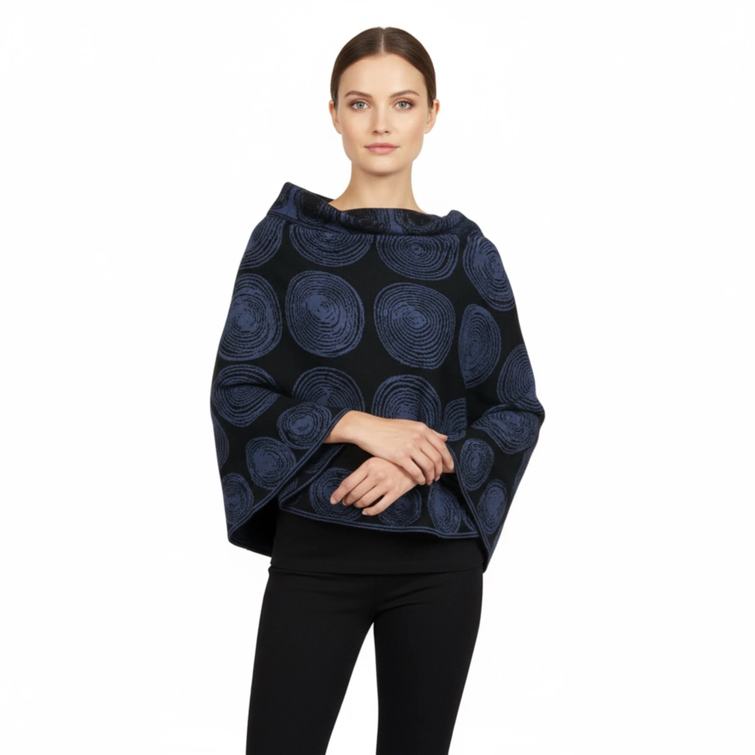 Spiral Reversible Cotton Knit Wrap/Shawl - Image 10