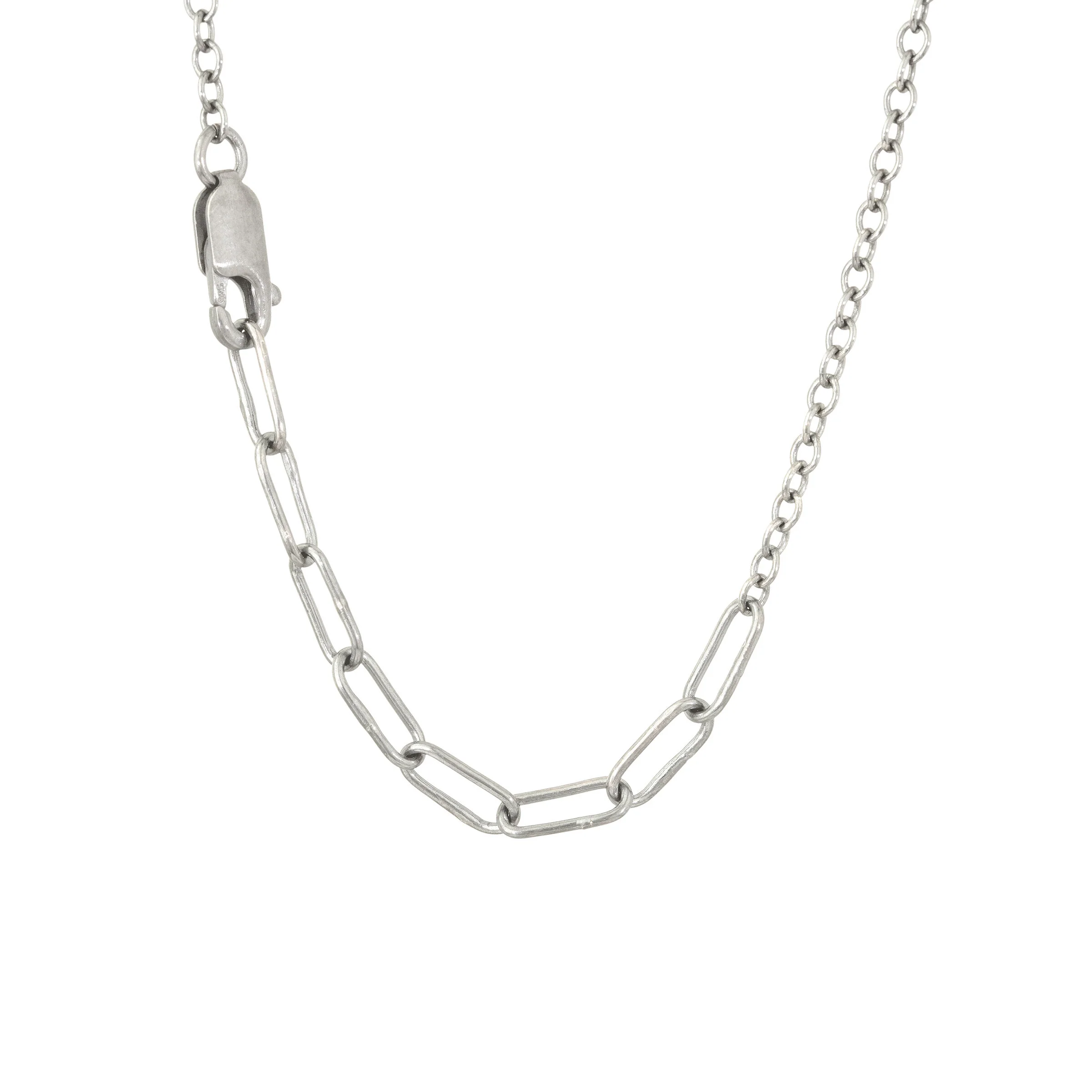 Square Flower Pearl Necklace - White Pearl - Image 2