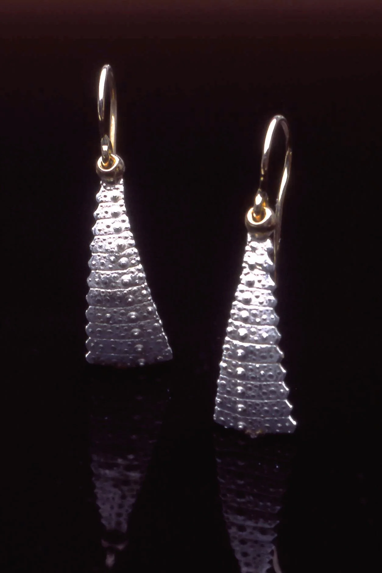 Surf Drop Earrings - Bright Silver