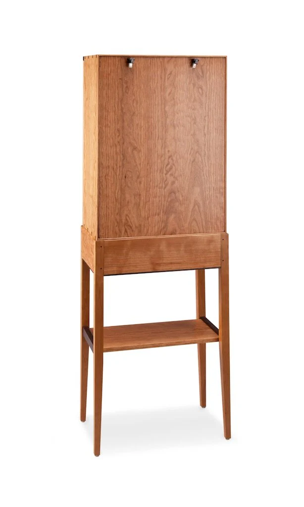 Tall Cherry Display Two Door Cabinet - Image 4