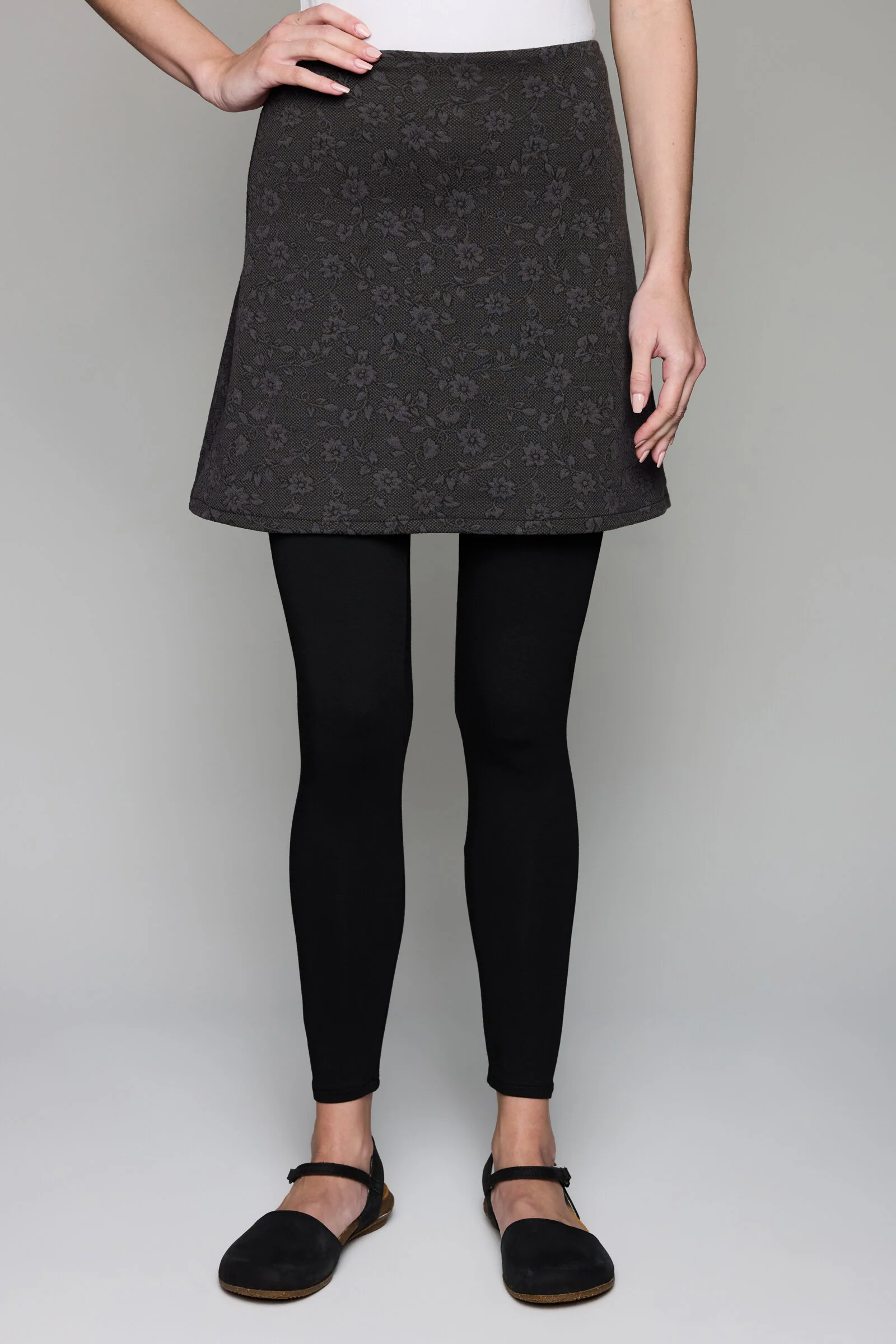 Tempo Skirted Leggings - Floral Jacquard