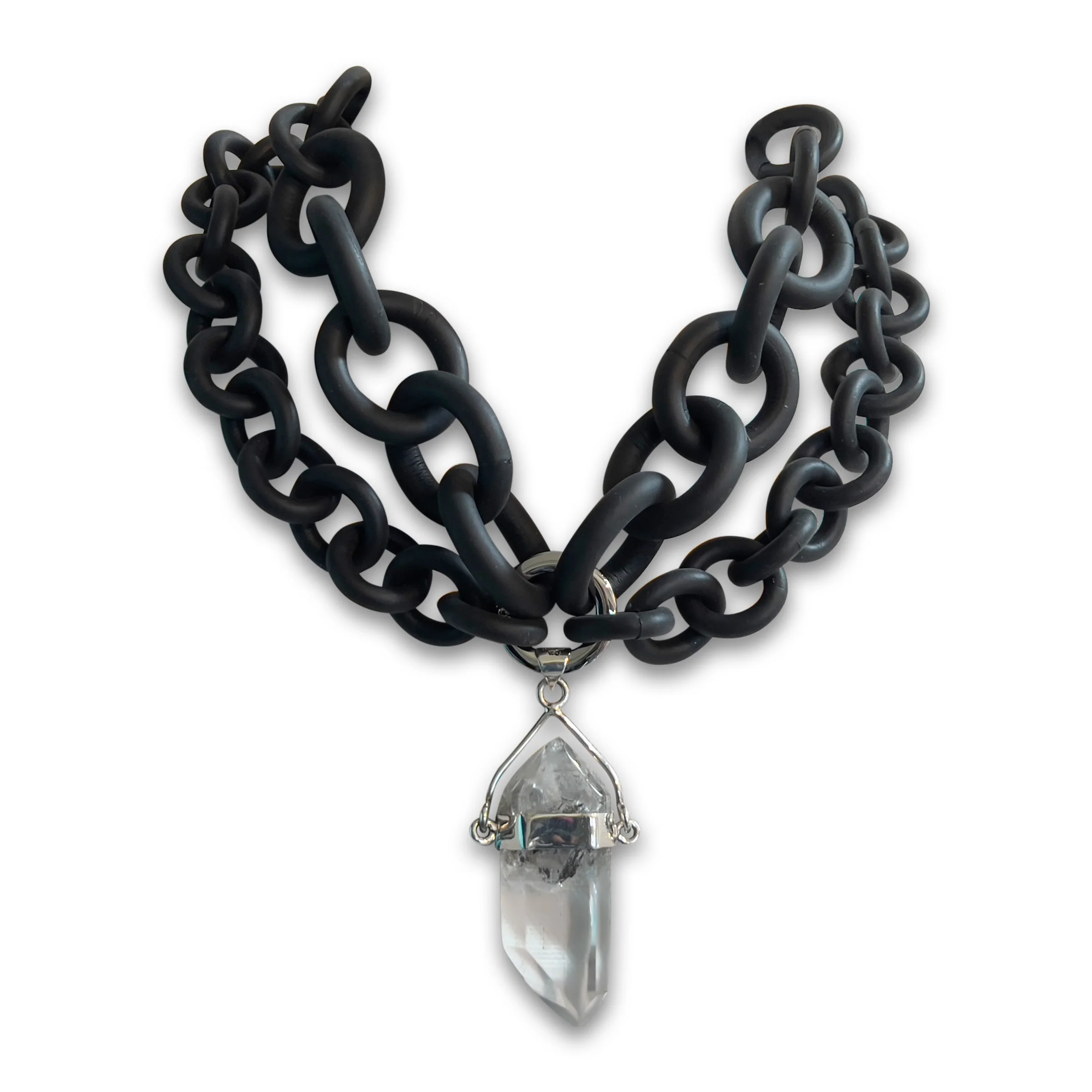 Tibetan Quartz Convertible Rubber Necklace - Image 2