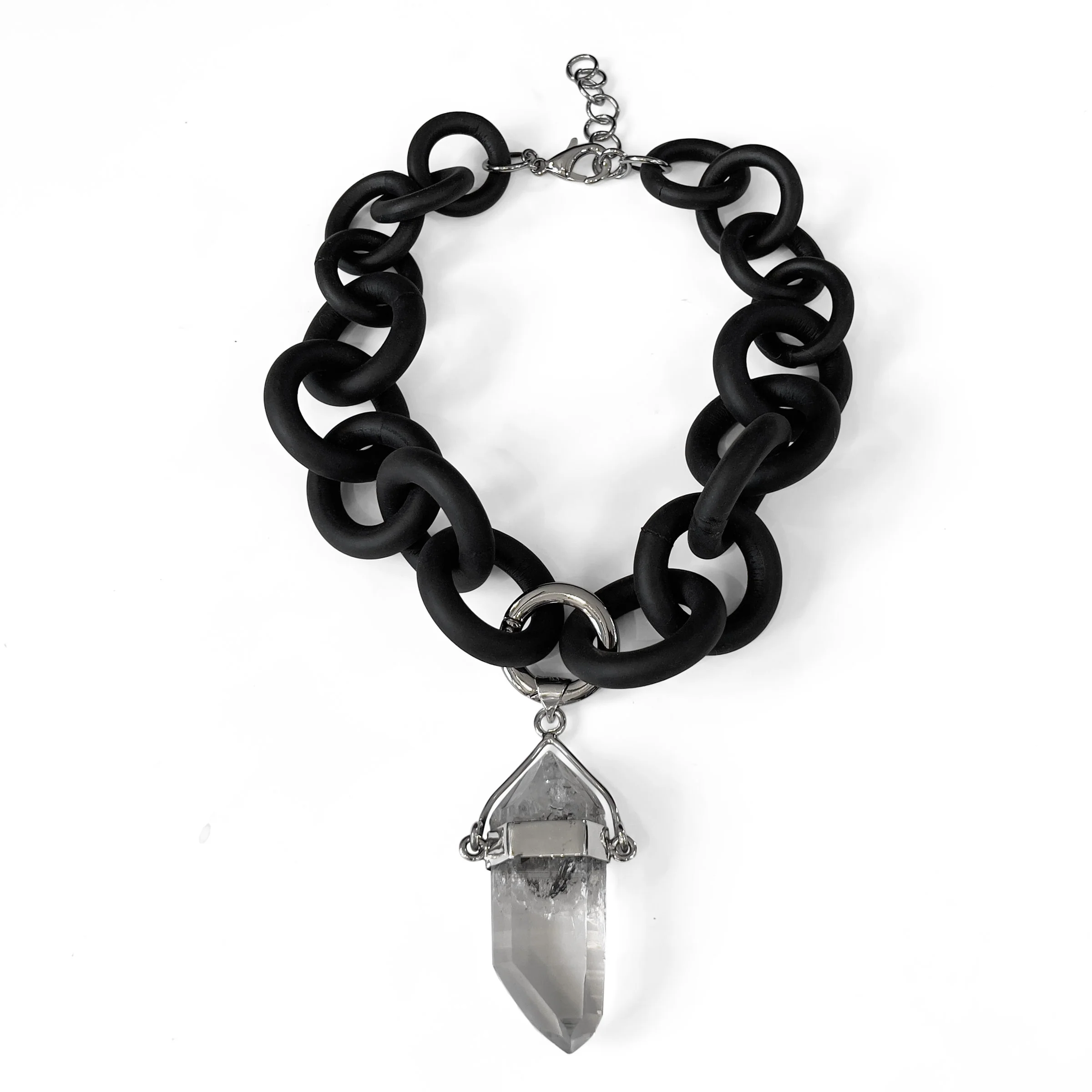 Tibetan Quartz Convertible Rubber Necklace - Image 3