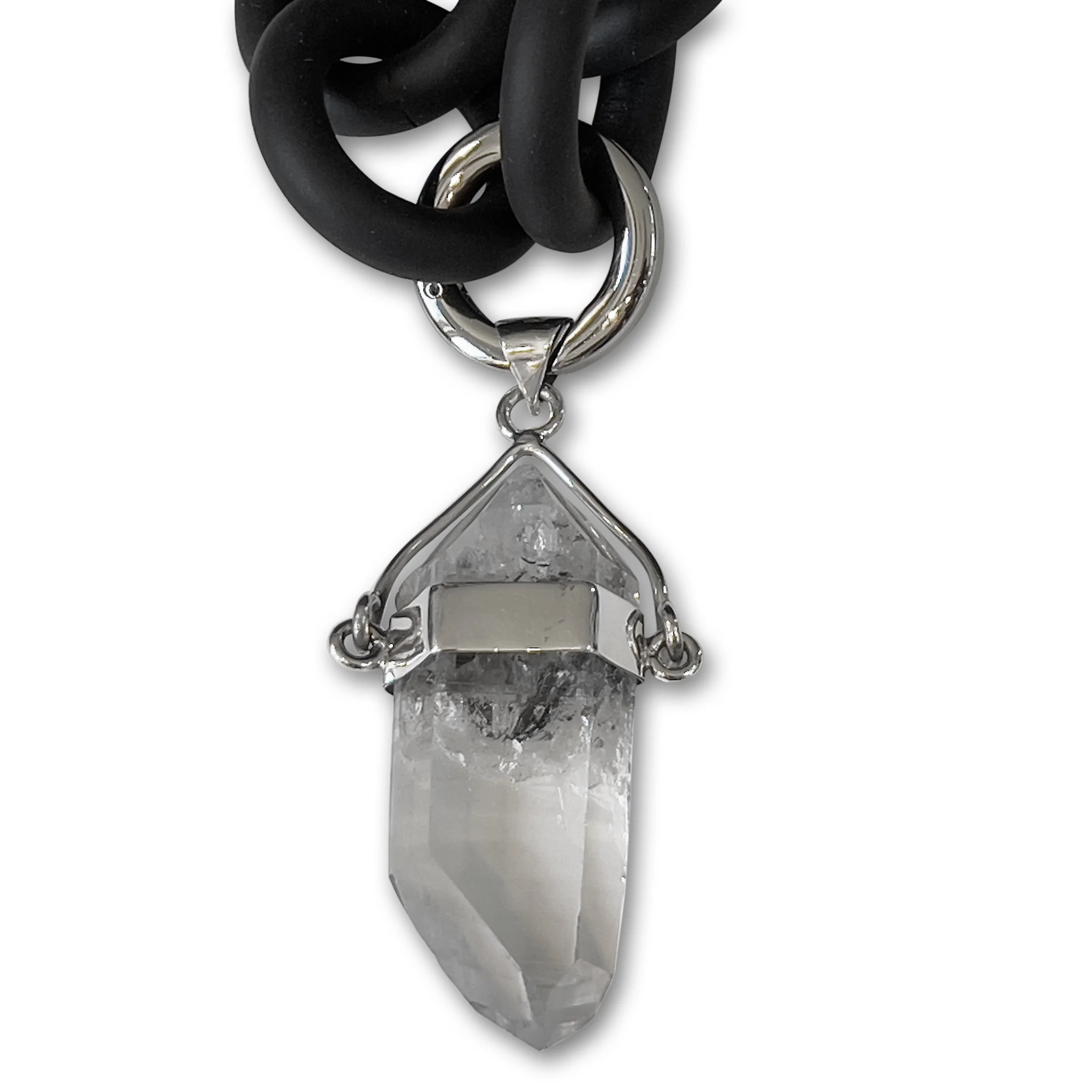 Tibetan Quartz Convertible Rubber Necklace - Image 4