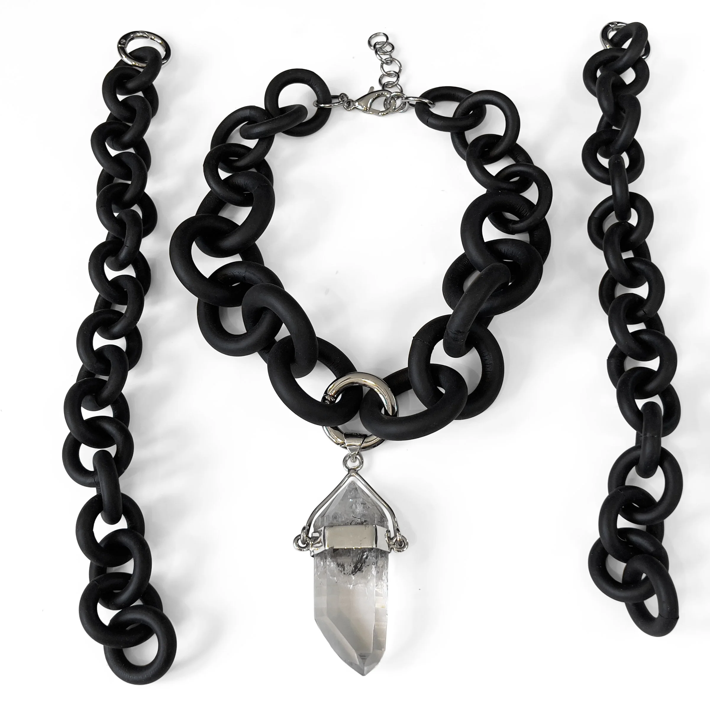 Tibetan Quartz Convertible Rubber Necklace - Image 6