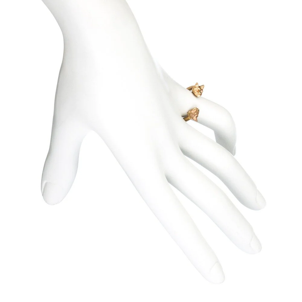 Tiny Double Cats Ring - Image 2
