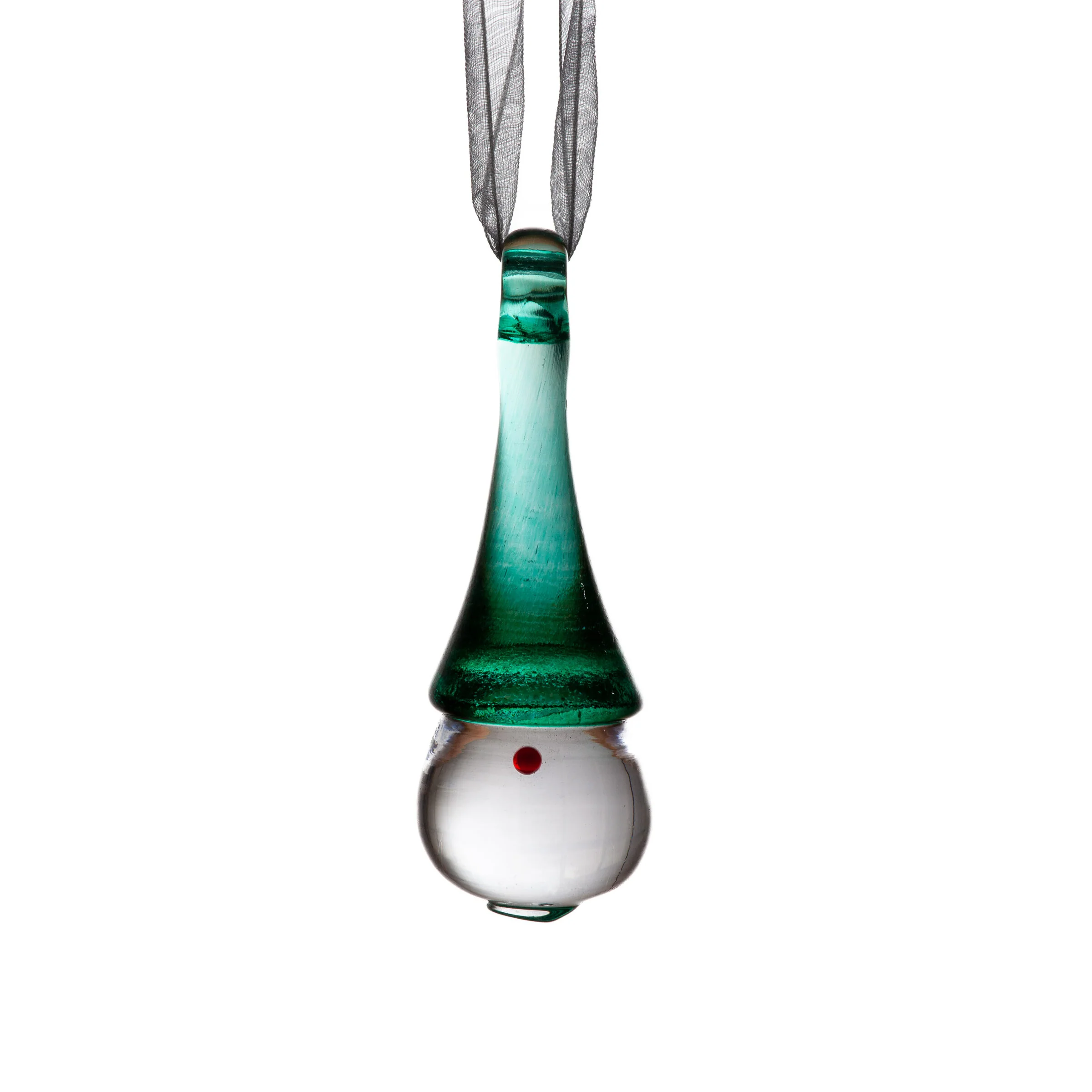 Tomte Glass Gnome Ornament - Jade