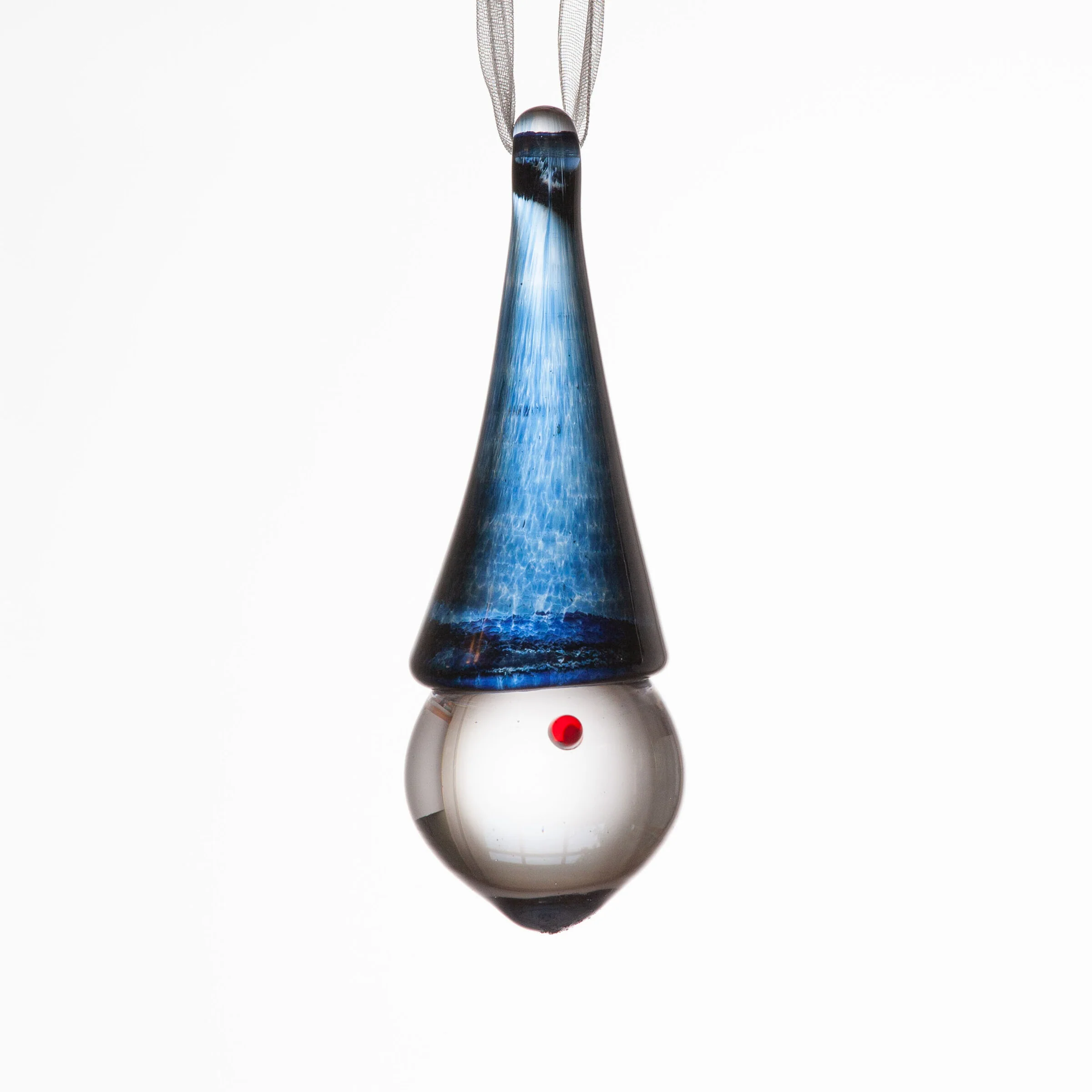 Tomte Glass Gnome Ornament - Storm