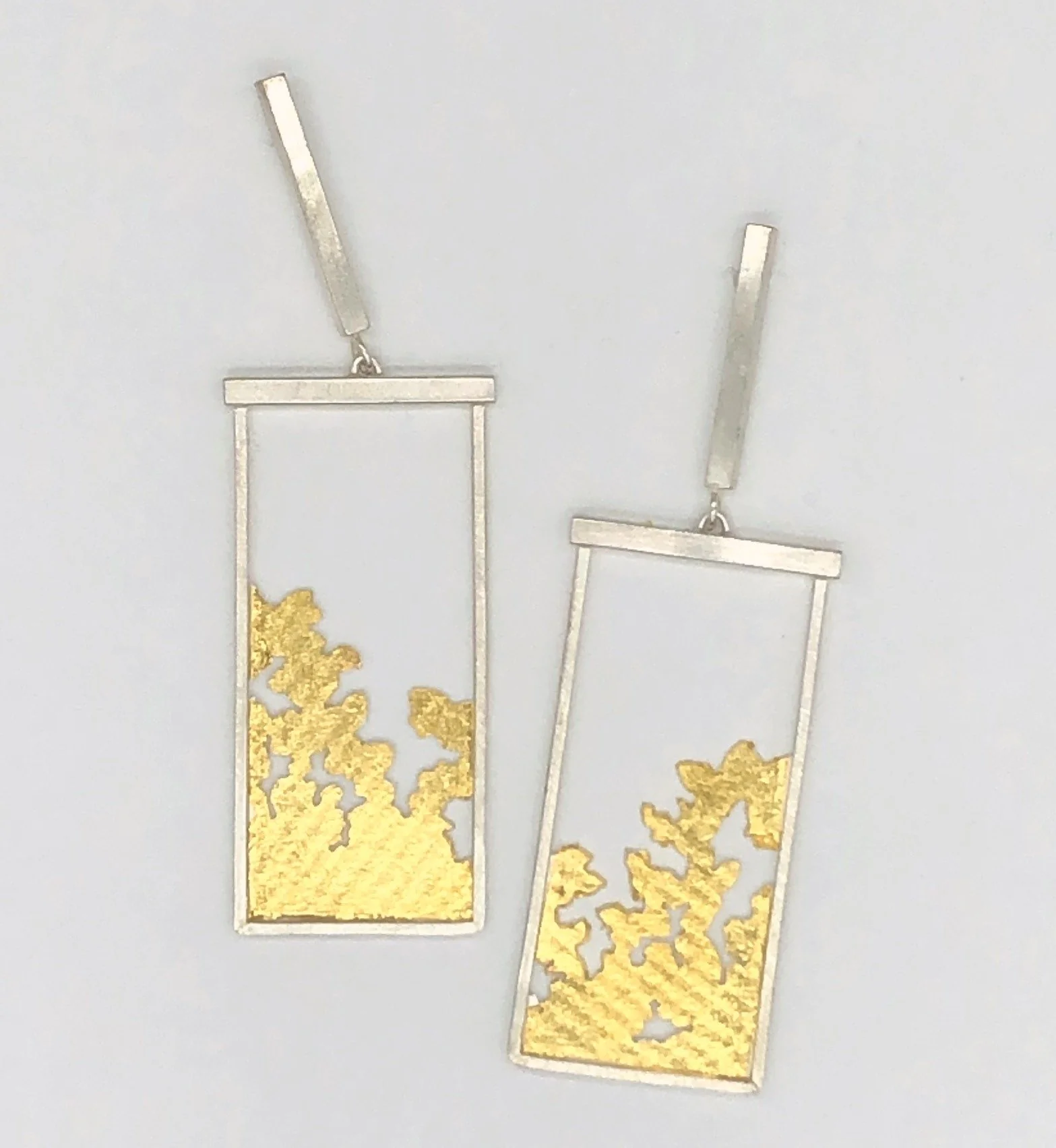 Trees Outside My Window Earrings - Bright Silver