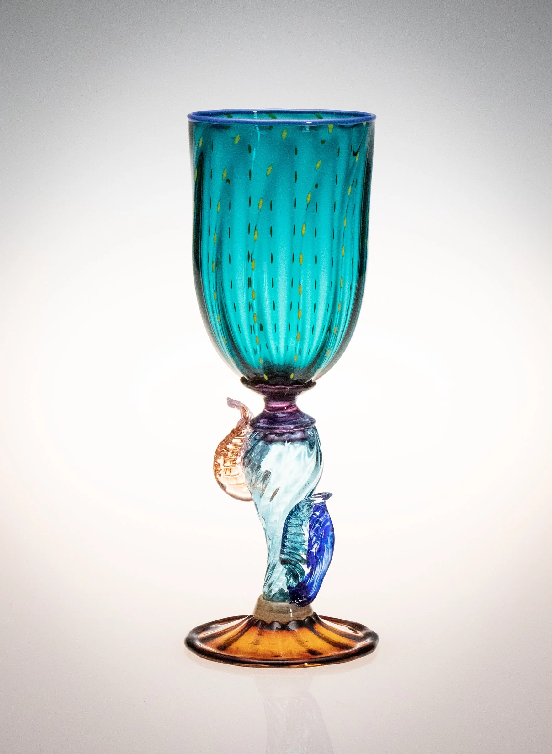 Tutti Frutti Wine Goblets - Deep Lagoon