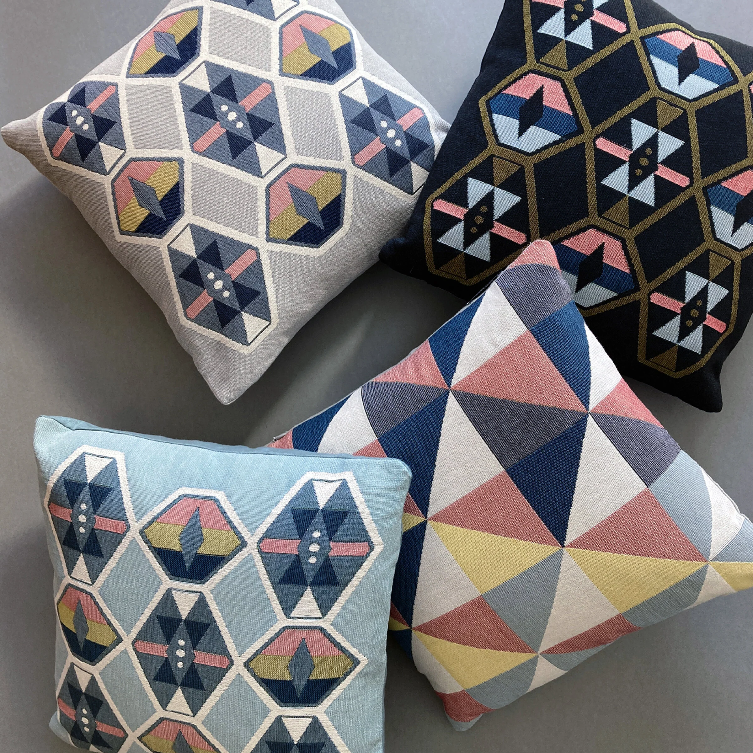 Twilight Navy Geometric Pillow - Image 5