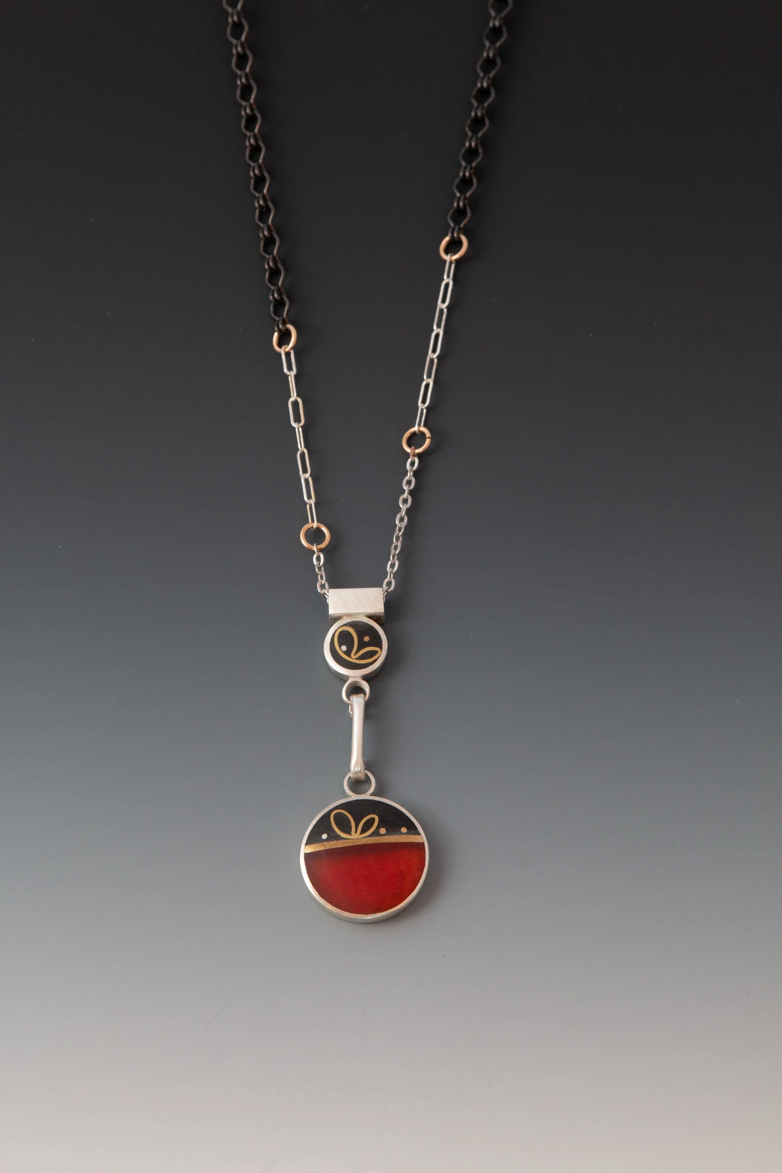 Two Dot Flower Necklace - Image 2