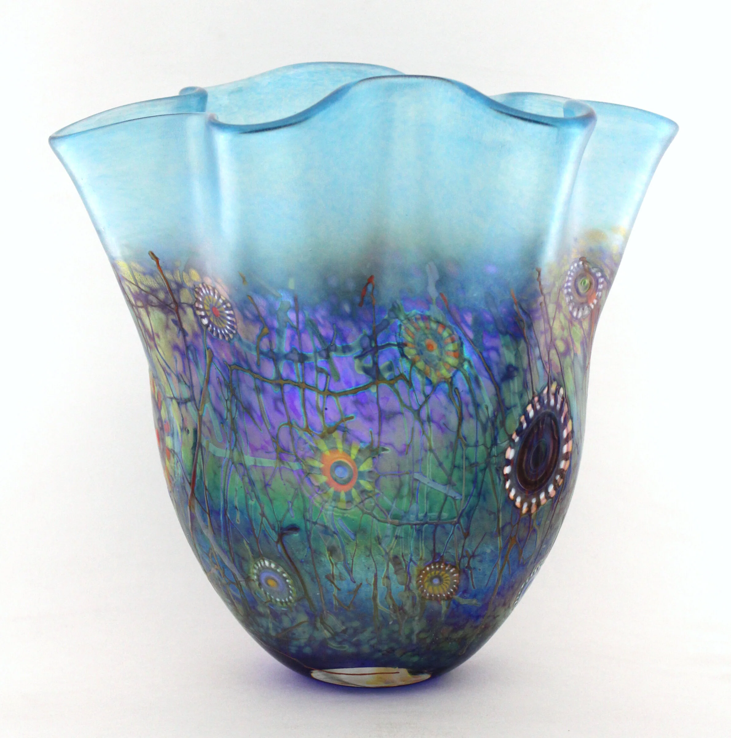 Ultra-Blue Calypso Fan Vase - Image 2