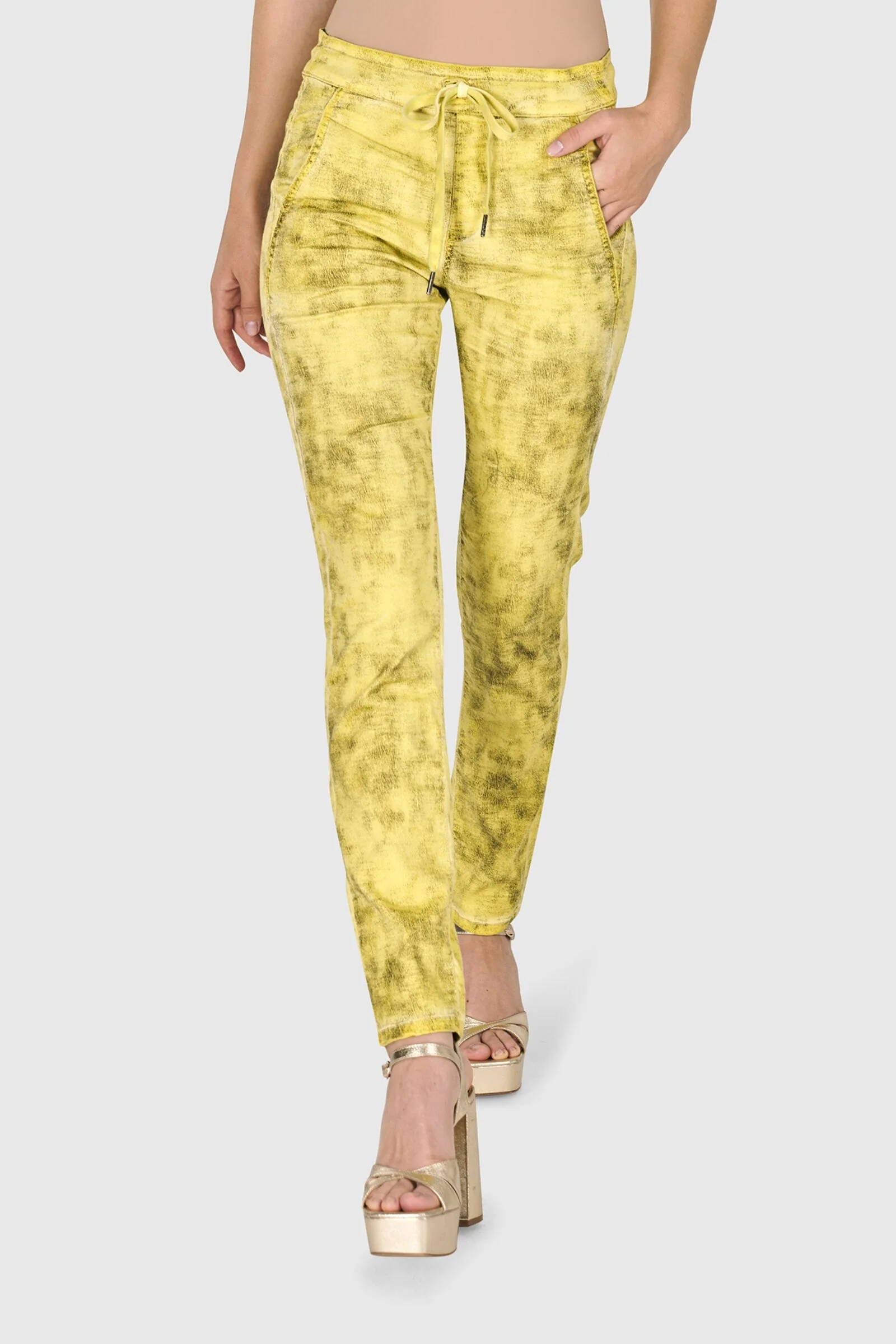 Ventura Drawstring Pant - Citron - Image 2