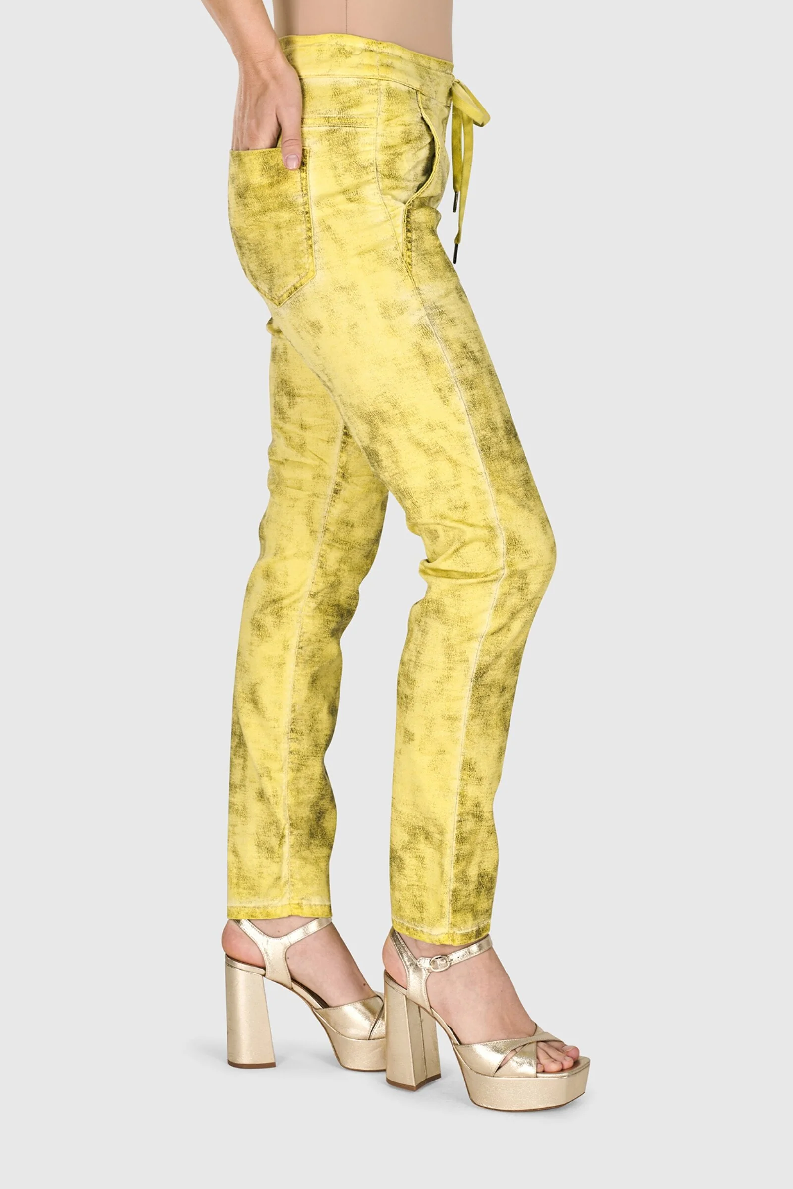 Ventura Drawstring Pant - Citron - Image 5
