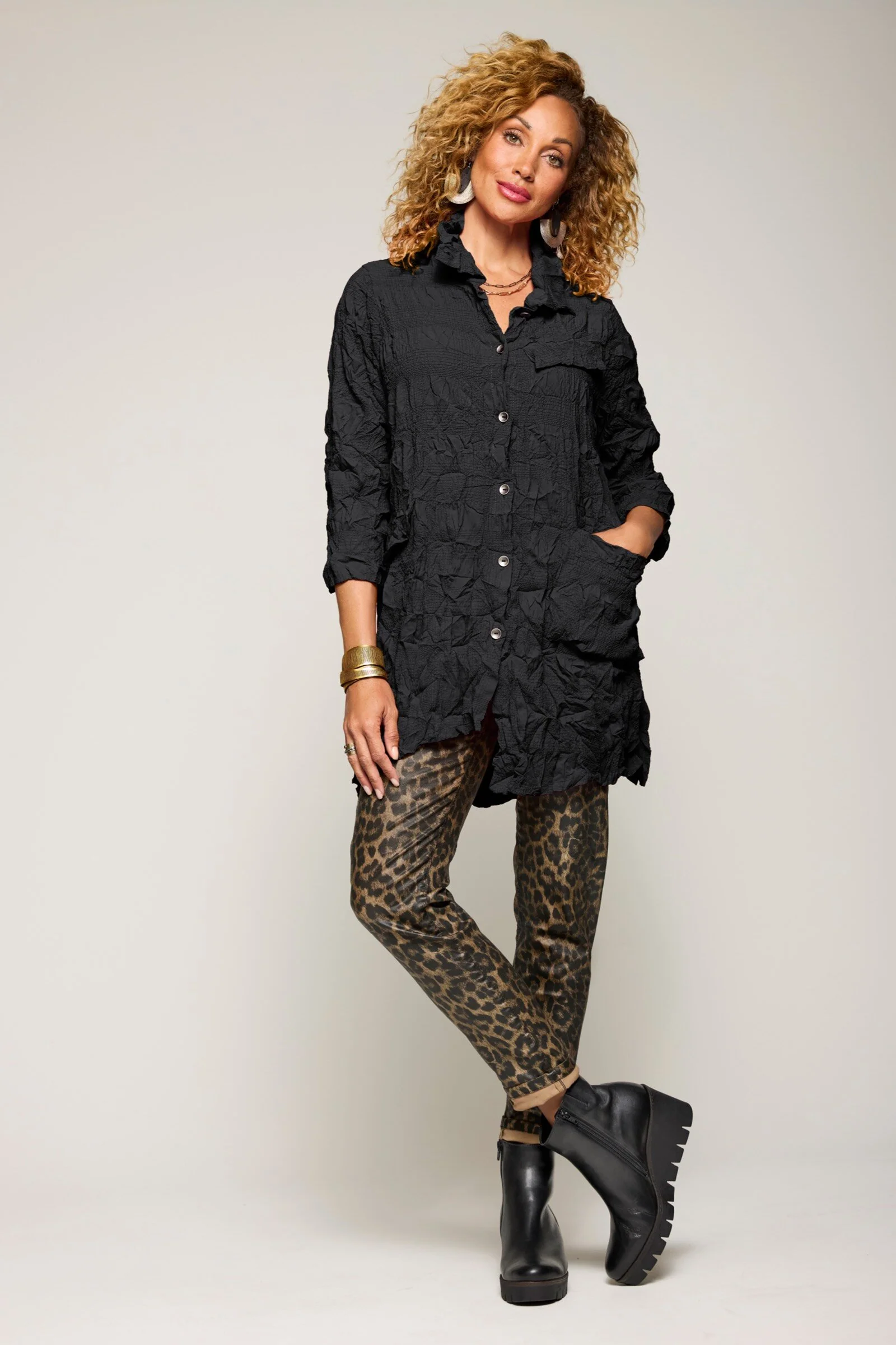 Ventura Drawstring Pant - Leopard - Image 2