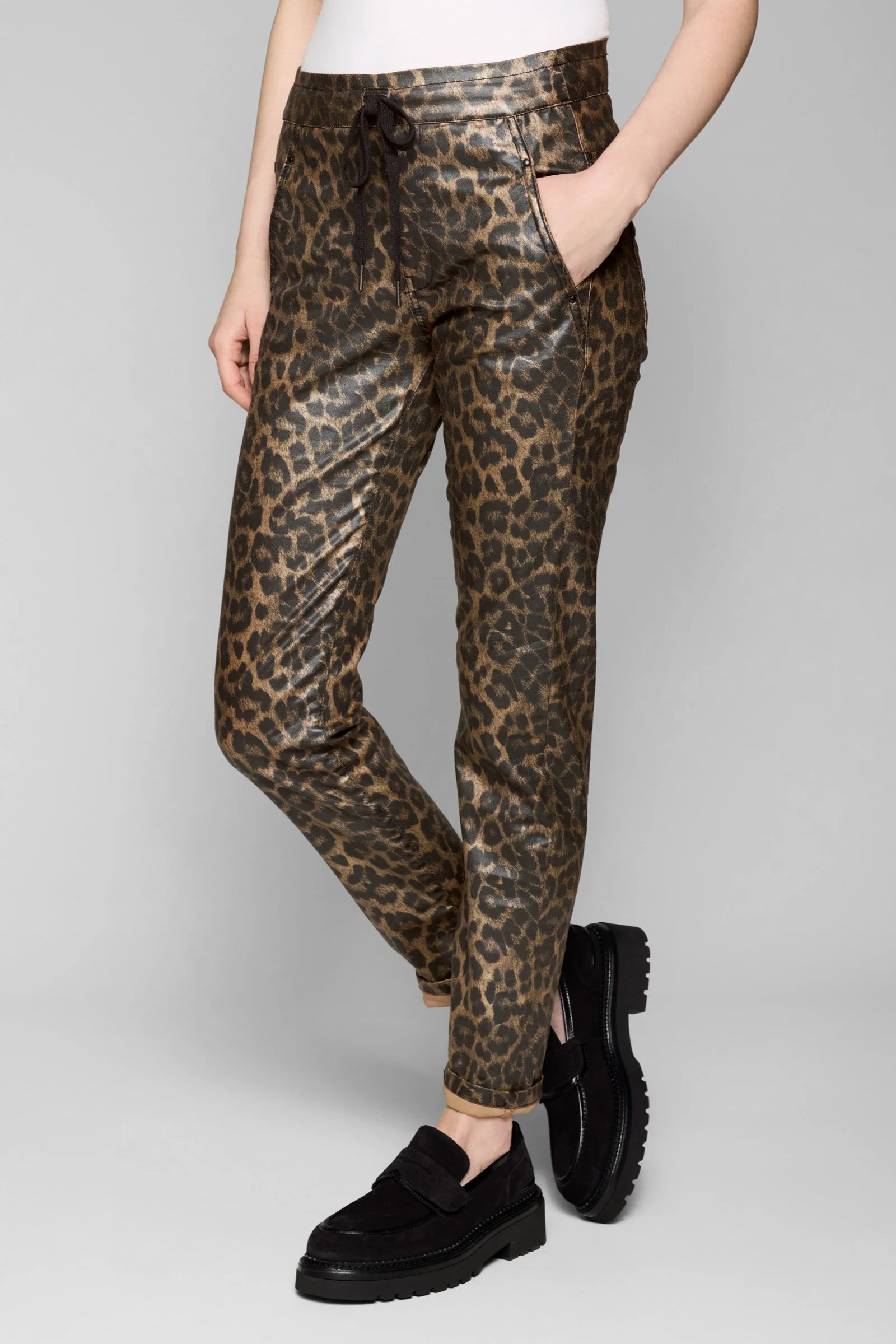 Ventura Drawstring Pant - Leopard - Image 4
