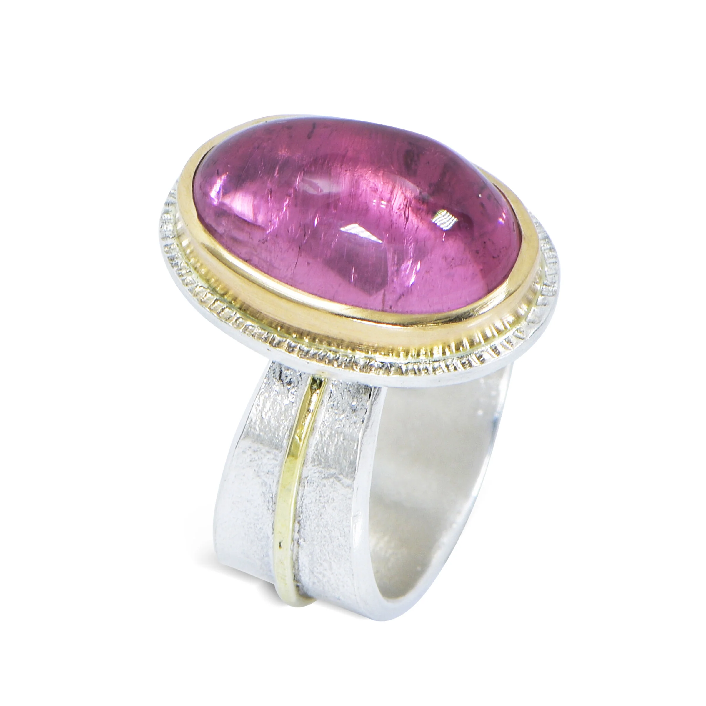 Vibrant Pink Tourmaline Ring - Image 2