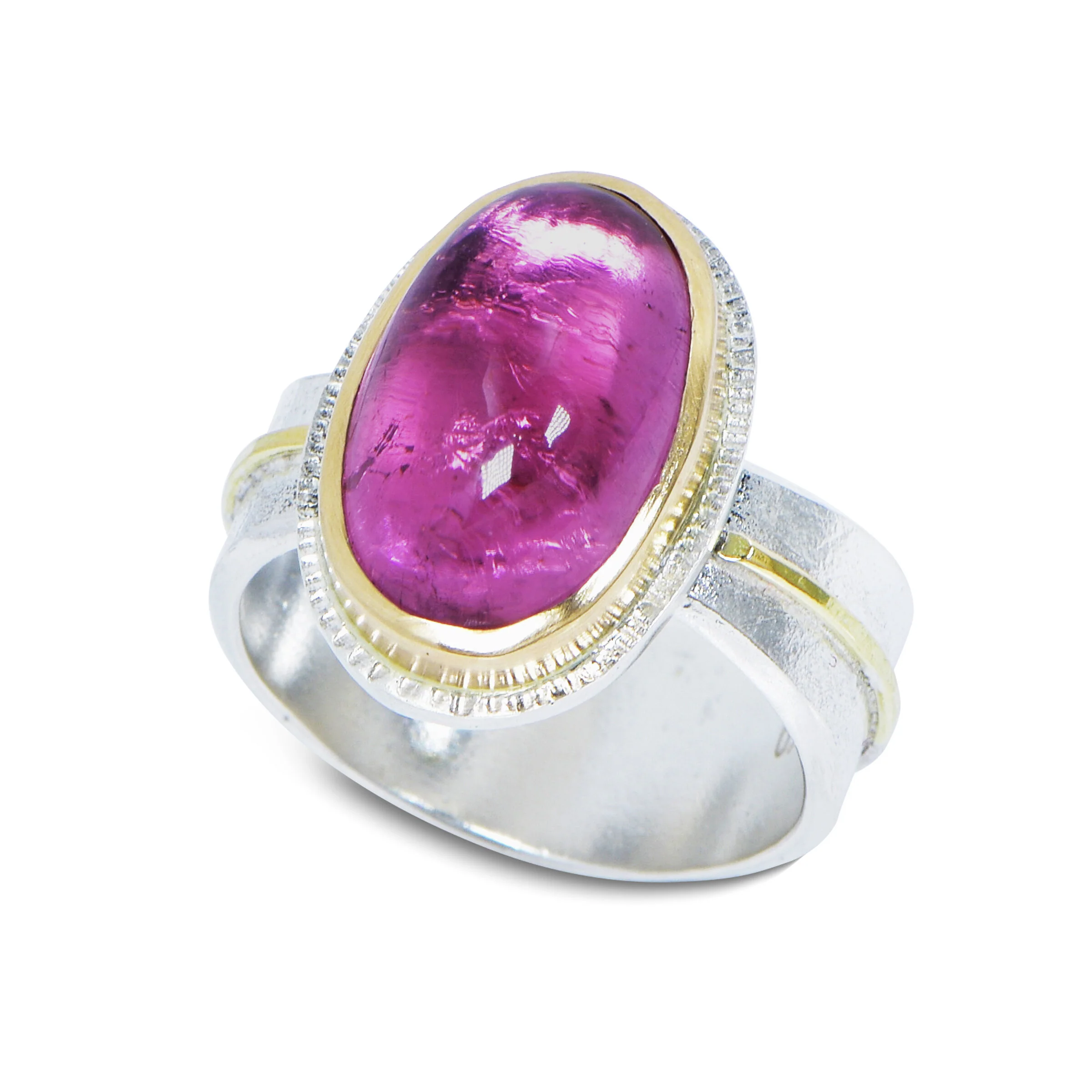Vibrant Pink Tourmaline Ring - Image 3