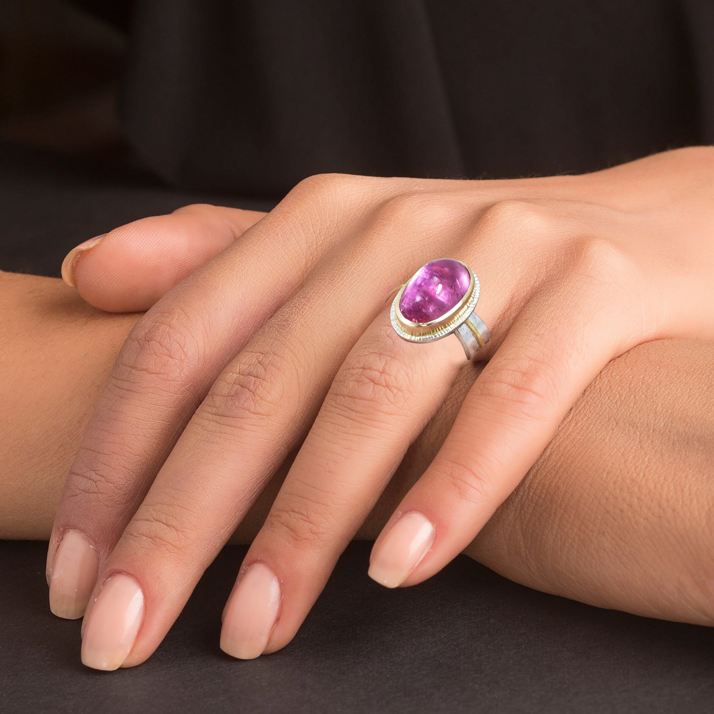 Vibrant Pink Tourmaline Ring - Image 4
