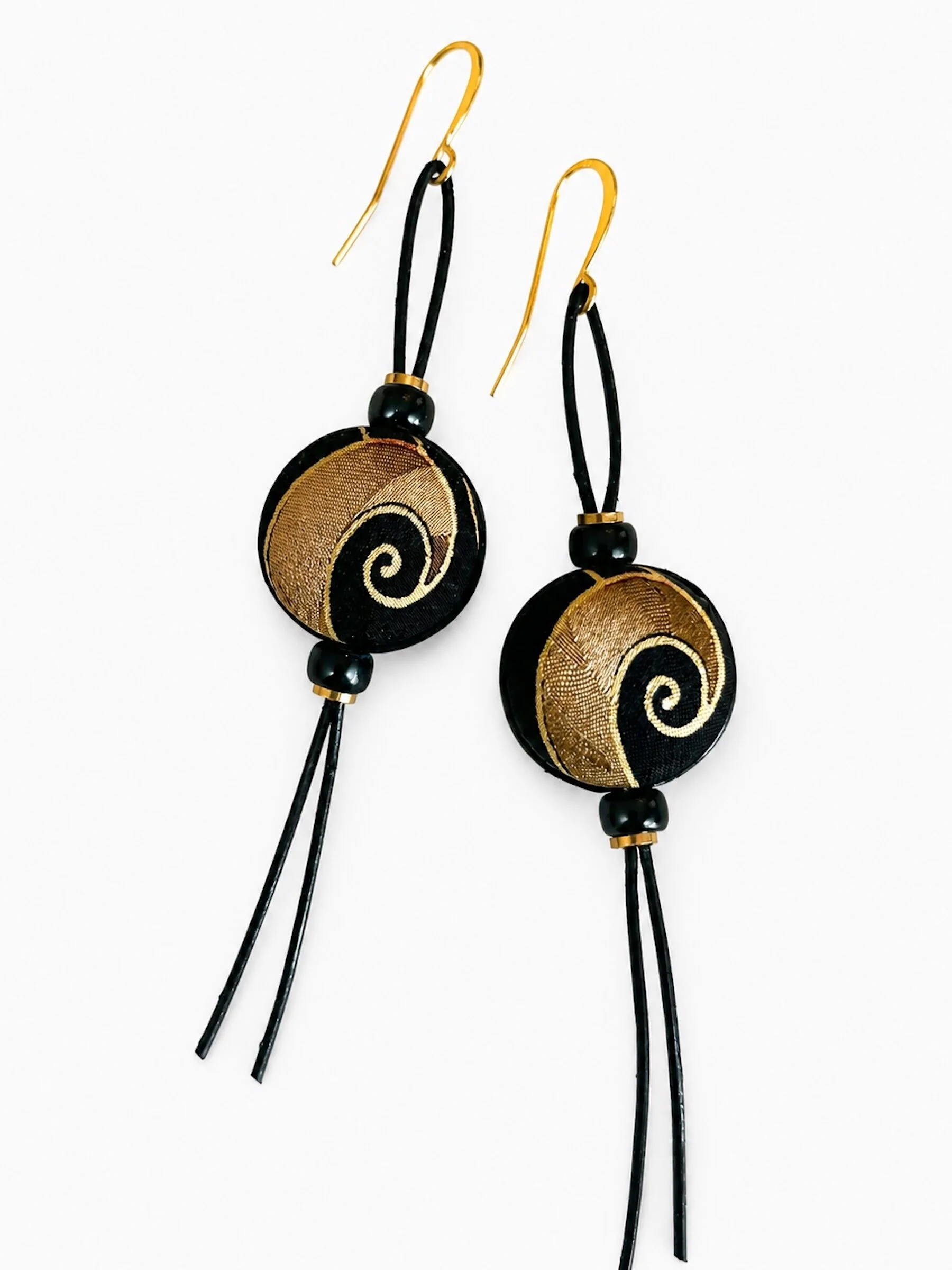 Vintage Italian Silk Swirl Earrings