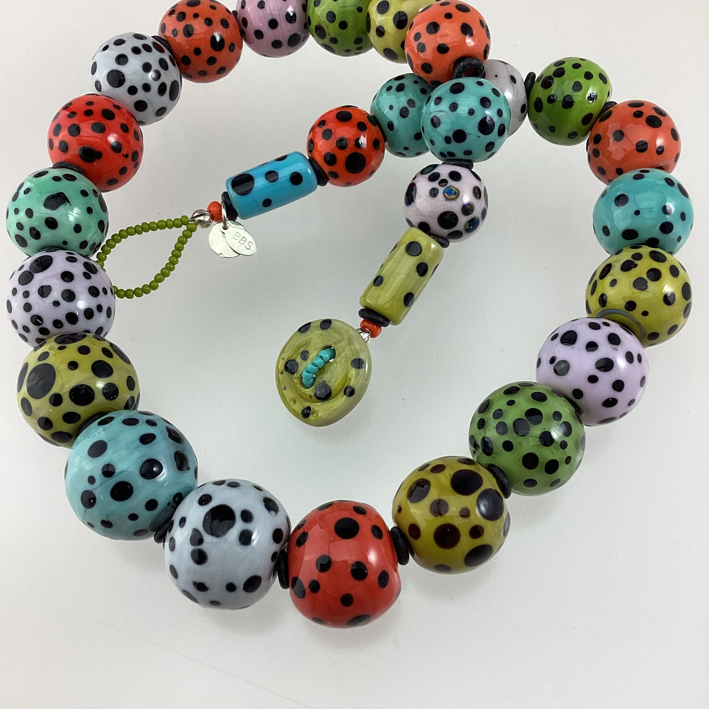 Vivid Dalmatian Bead Necklace III - Image 3