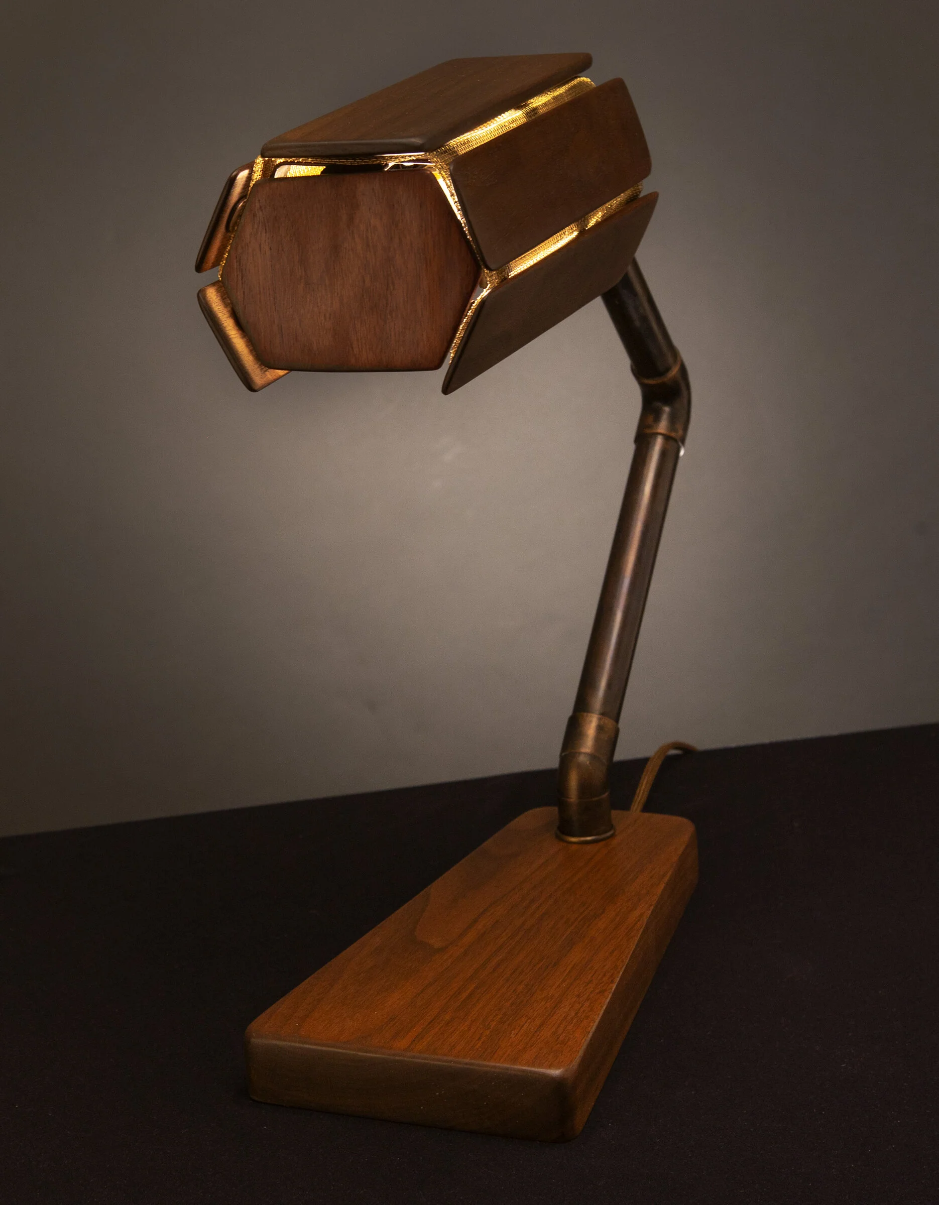 Walnut Slatted Desk Lamp - Image 5