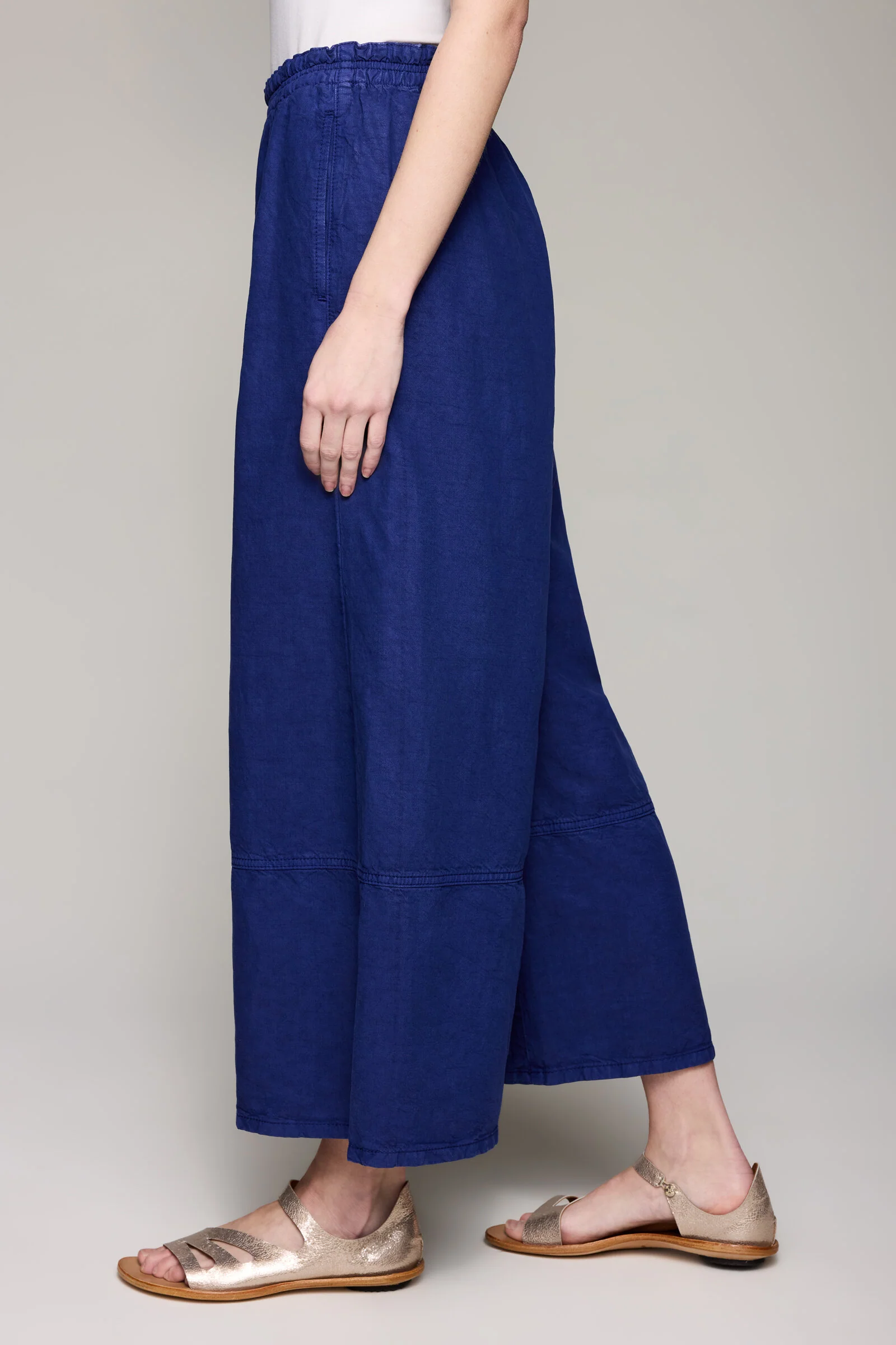 Washed Tencel Linen Cotton Palazzo Pant - Image 2