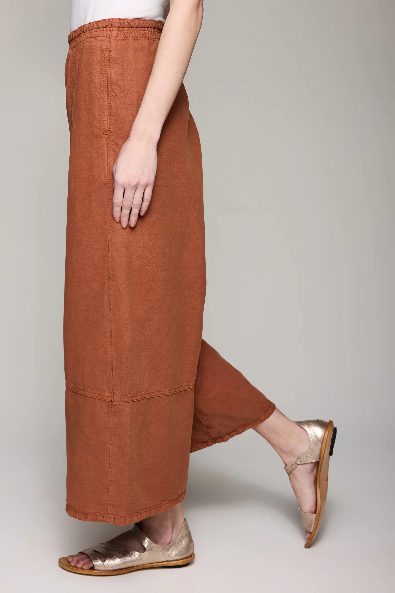 Washed Tencel Linen Cotton Palazzo Pant - Image 5