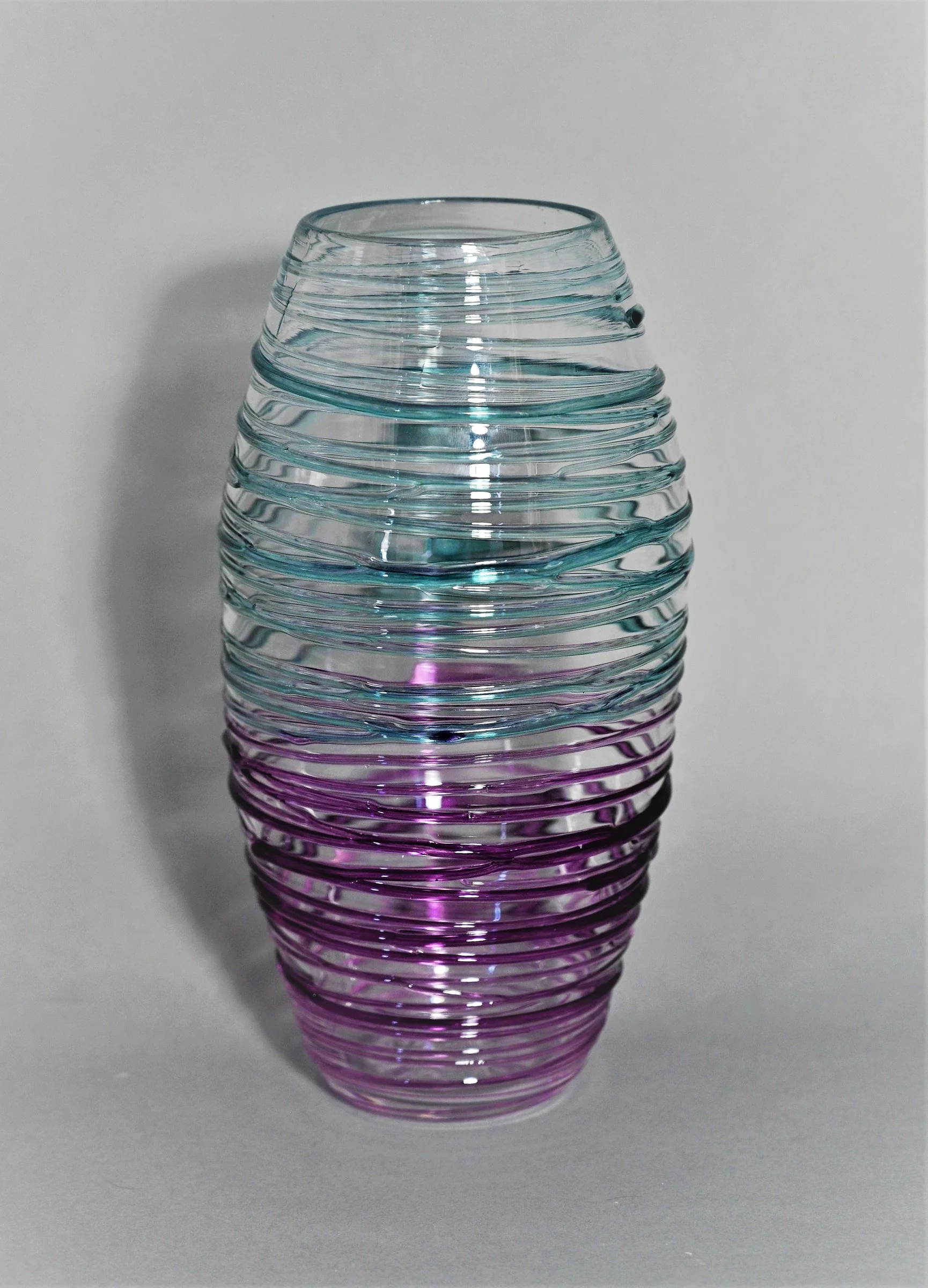 Weaved Vase - Green & Purple
