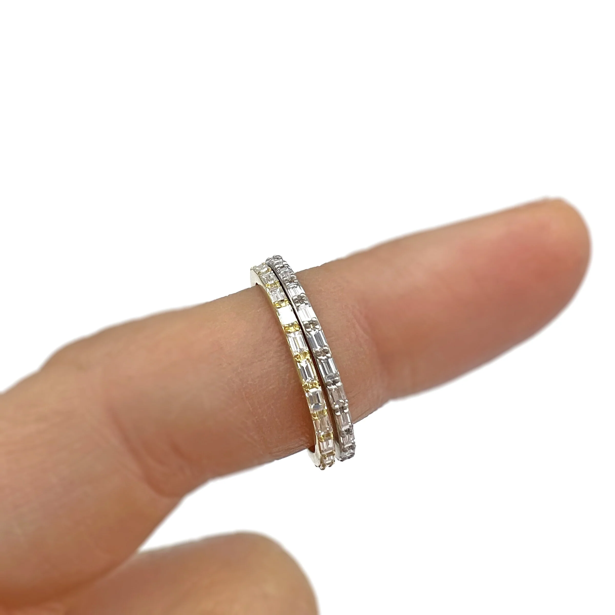 West Side Baguette Diamond Eternity Band - 18k Yellow Gold - Image 2