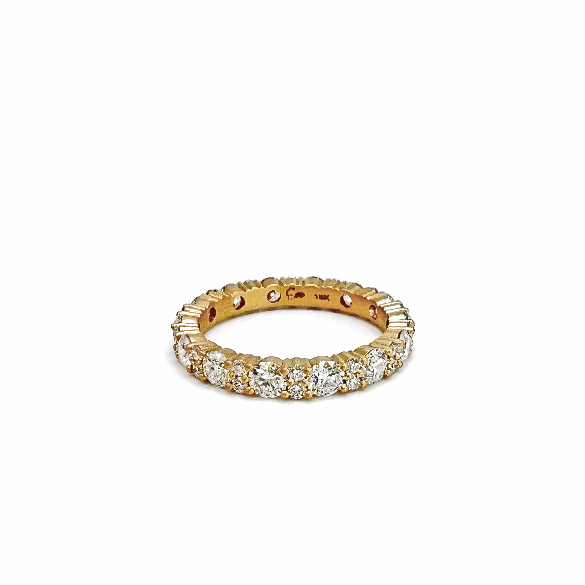 Westport Diamond Eternity Band - 3mm Wide - Image 4