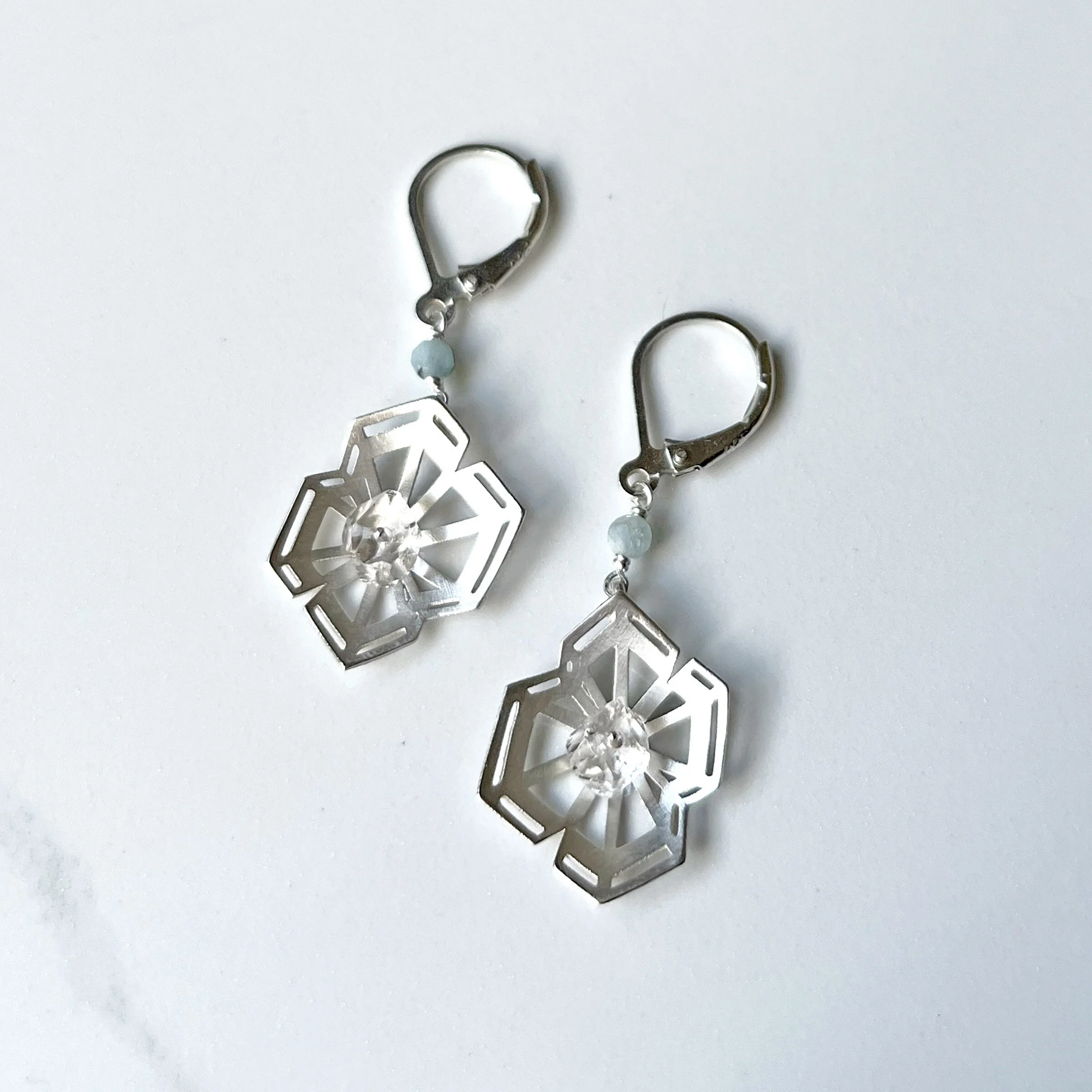 Winter Geometry Drop Earrings