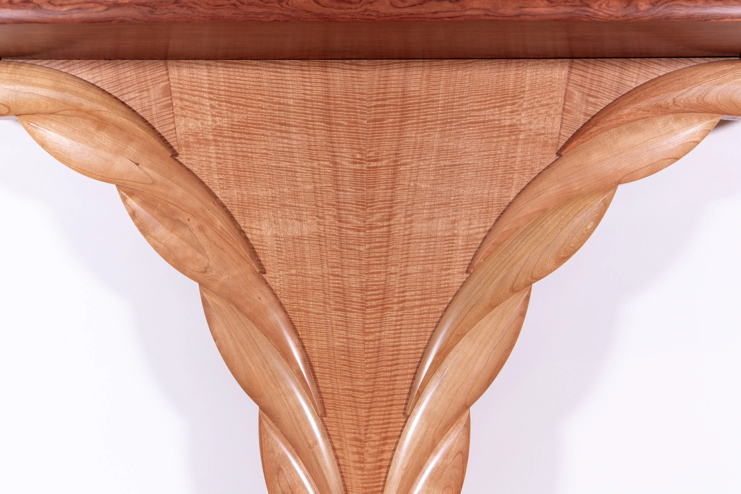 Slanted Anigre Wings Hall Table - Image 4