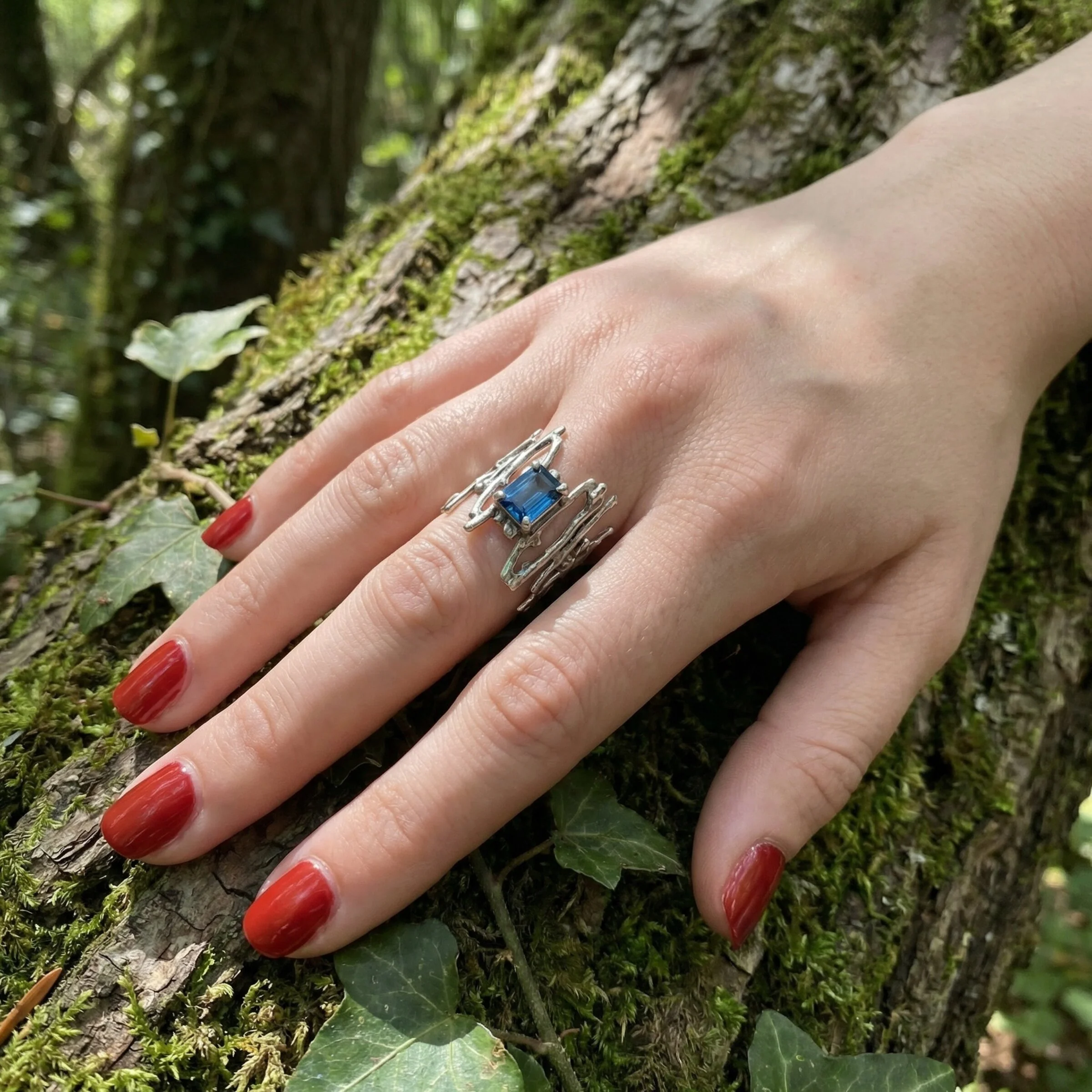 Woodland Ring - London Blue Topaz - Image 2