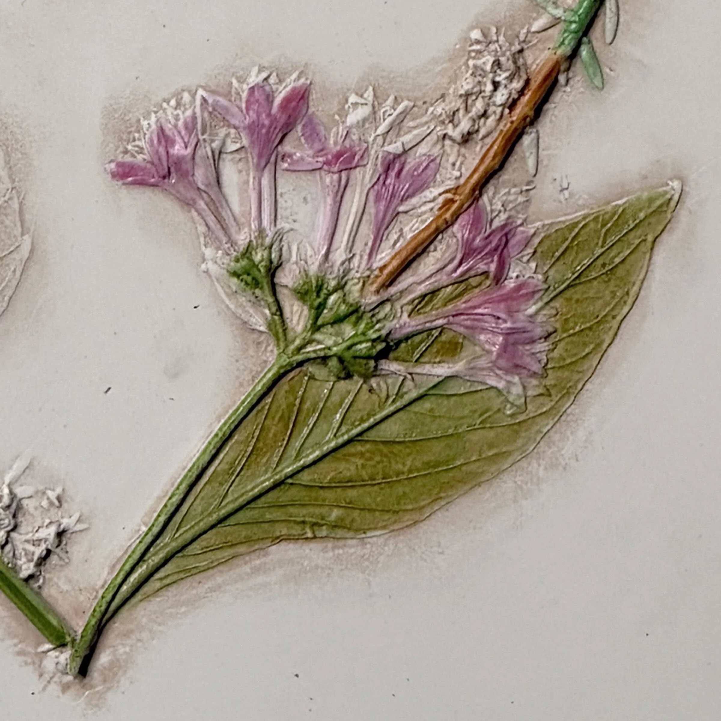 Yellow Sedum & Purple Salvia Heart Tile II - Image 7